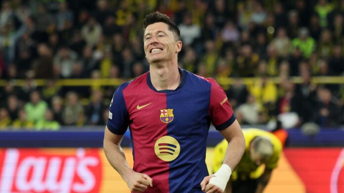 Barcelona star Robert Lewandowski appears in court in blackmail case