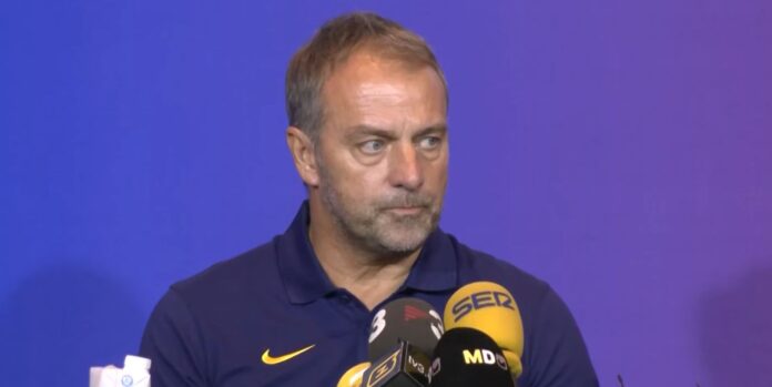 ‘Why does he have to leave?’ – Hansi Flick responds to speculation over Barcelona star