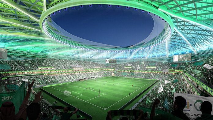 استاد أرامكو بالخبر يقترب من الاكتمال استعدادًا لاستضافة كأس العالم 2034.. صور