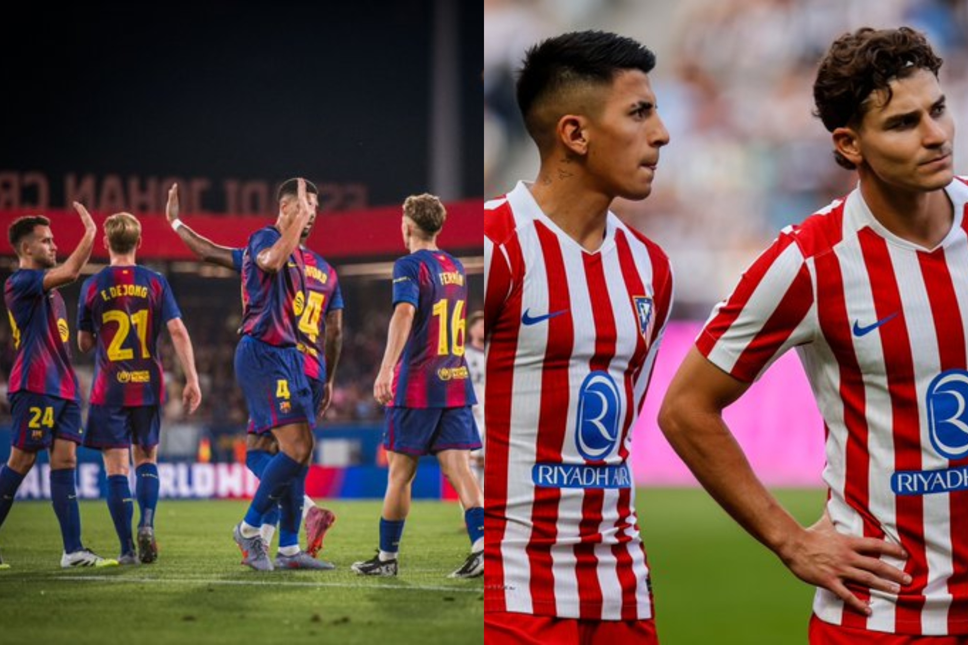 برشلونة وأتلتيكو مدريد خلال مباريات الإعداد للموسم