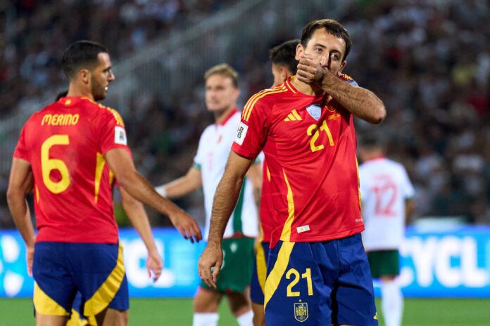 Spain cruise past Bulgaria in opening World Cup qualifier after Marc Cucurella breaks duck