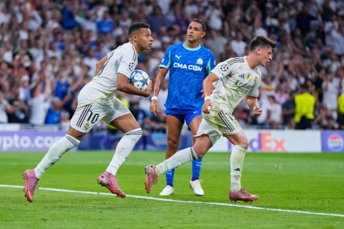 Kylian Mbappe rescues all three points for Real Madrid against Olympique Marseille despite setbacks