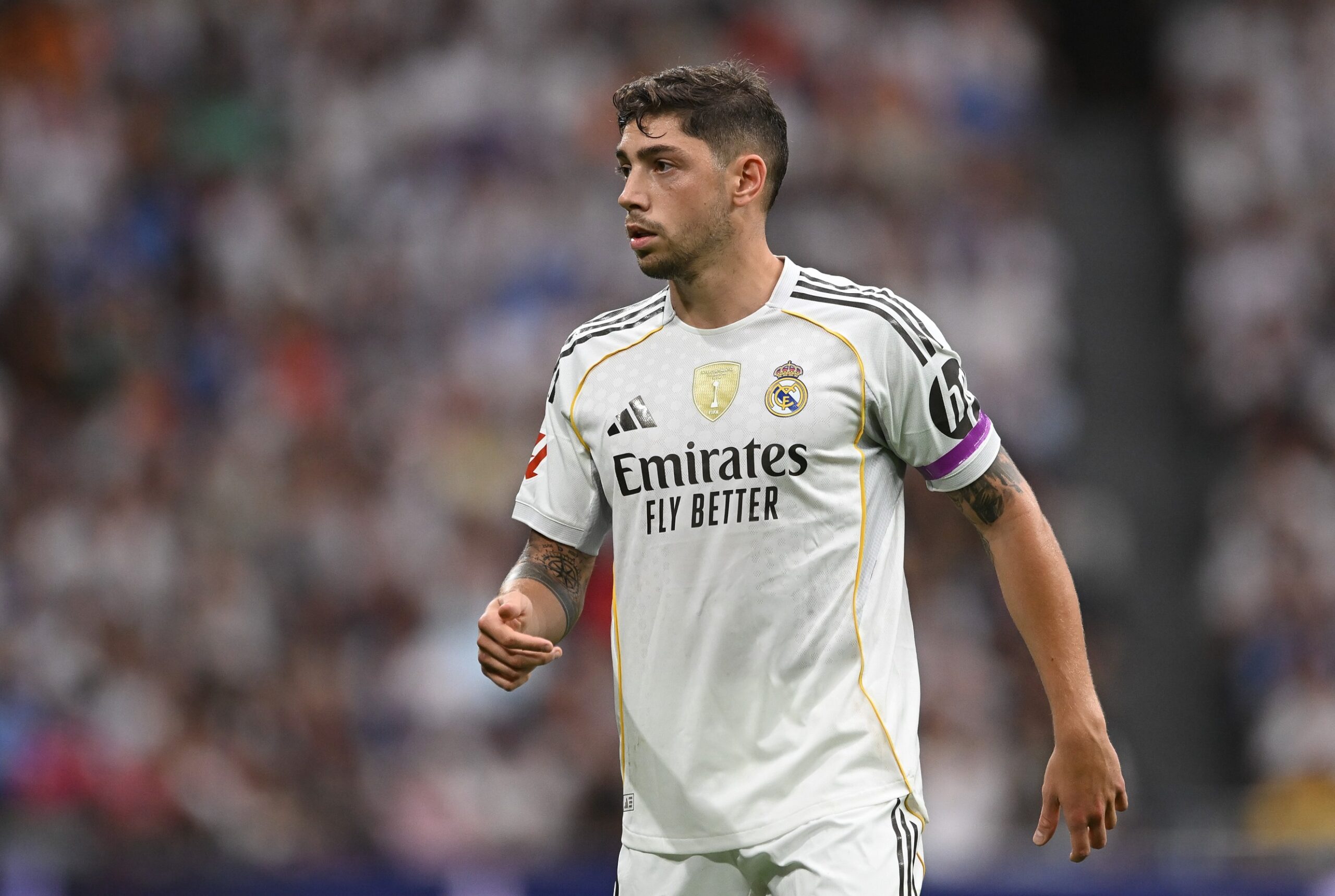 فيديريكو فالفيردي خلال ديربي مدريد.