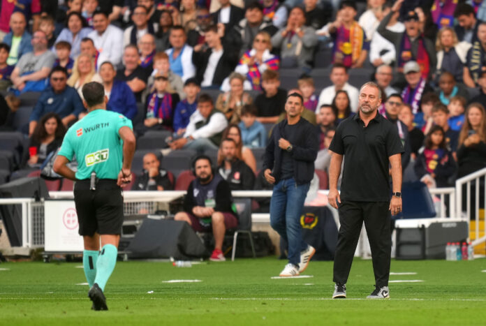 Joan Laporta criticises referee following Hansi Flick dismissal – “This man has sent off almost all our players”