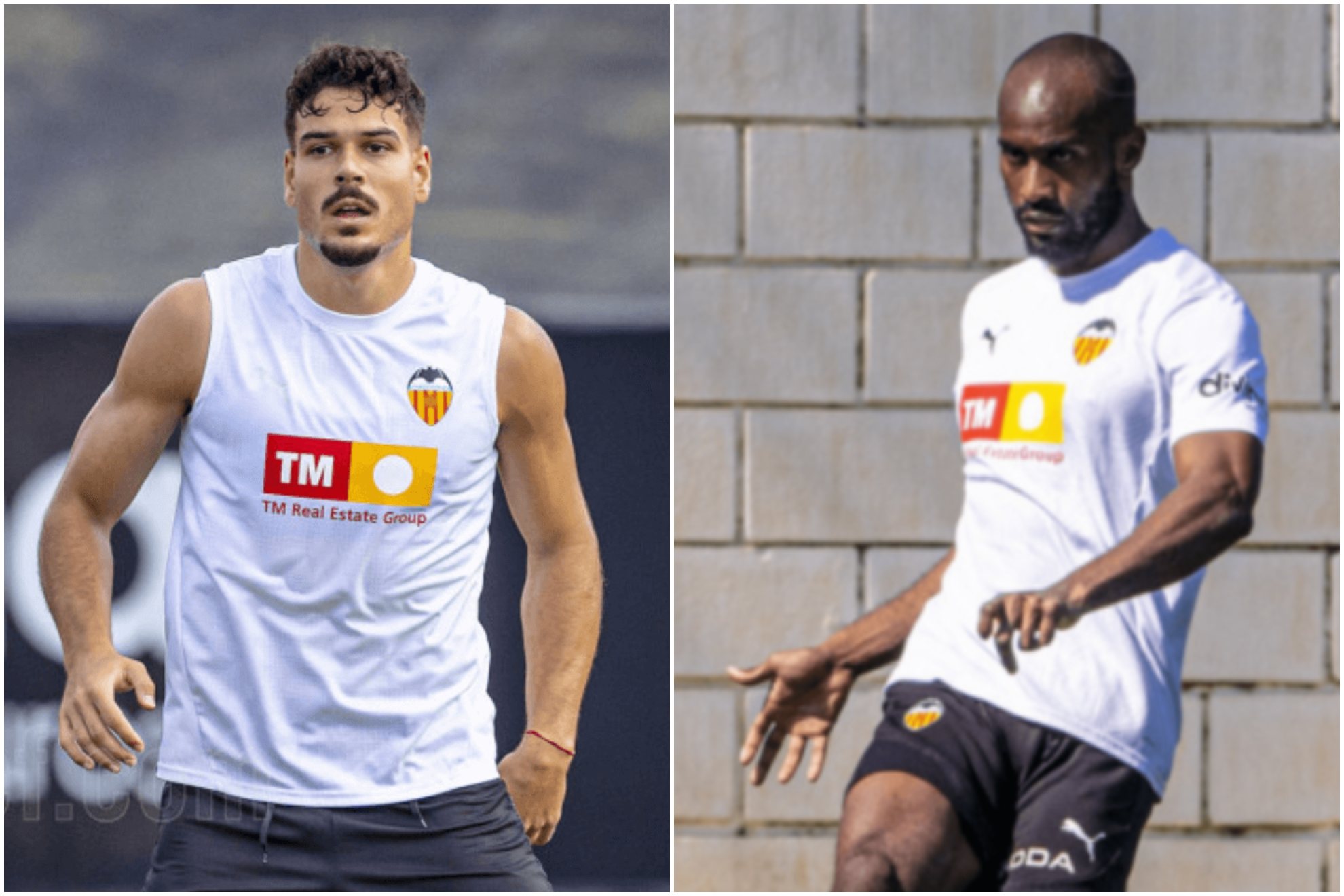 فيليب أجرينيك وديميتري فولكيير خلال تدريب فالنسيا