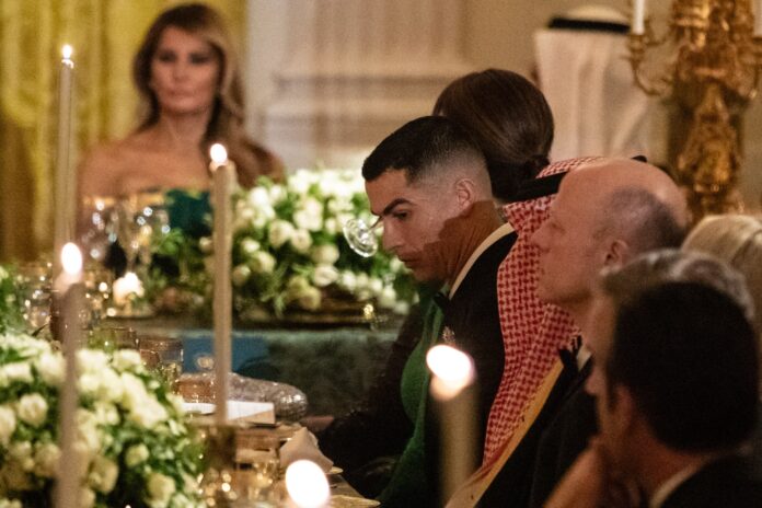 Cristiano Ronaldo dines with Donald Trump and Elon Musk at the White House