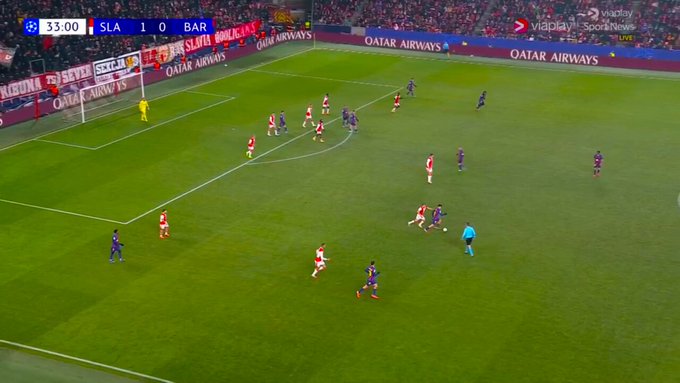 WATCH: Fermin Lopez at the double for Barcelona before Slavia Prague make it 2-2