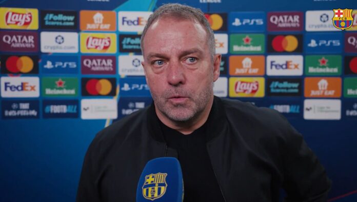 Barcelona manager Hansi Flick reacts to Copenhagen win and Marc Bernal performance