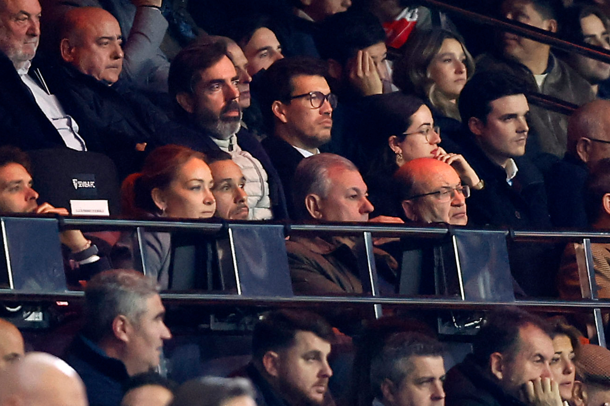 منصة رامون سانشيز بيزخوان خلال آخر مباراة لإشبيلية على أرضه أمام سيلتا