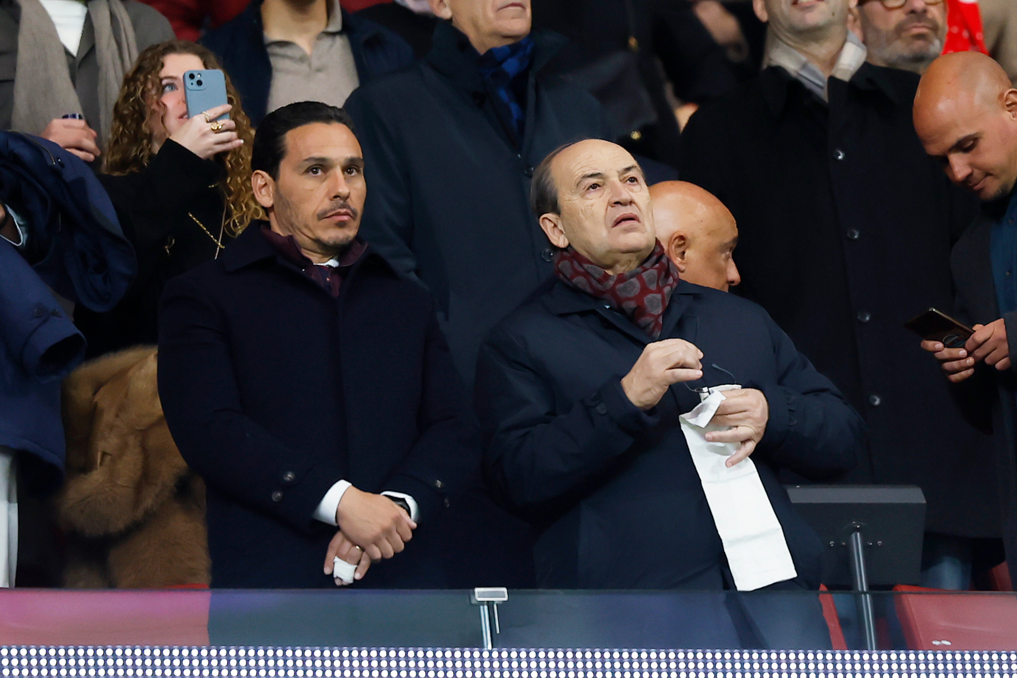 خوسيه ماريا ديل نيدو كاراسكو وبيبي كاسترو، رئيس ونائب رئيس نادي إشبيلية