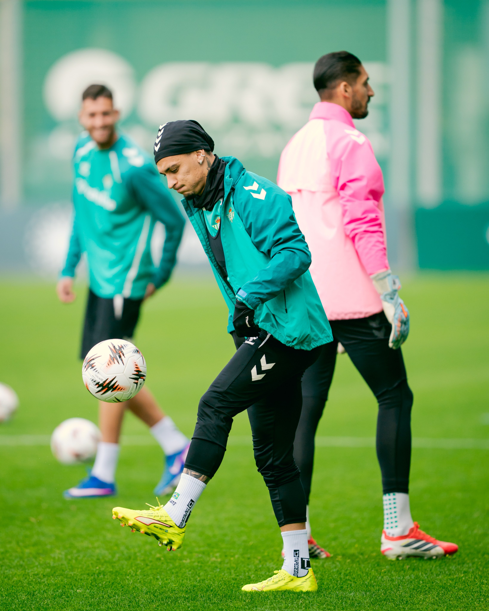 أنطوني خلال تدريب في المدينة الرياضية