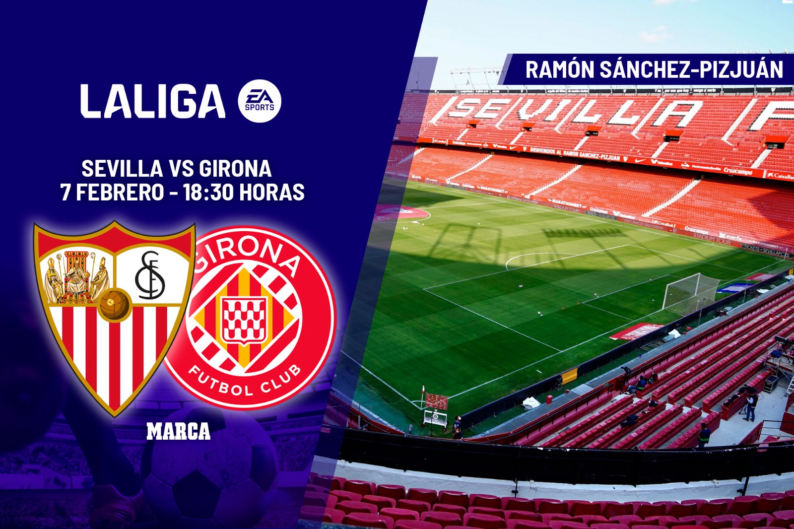 مباراة إشبيلية وجيرونا في سانشيز بيزخوان