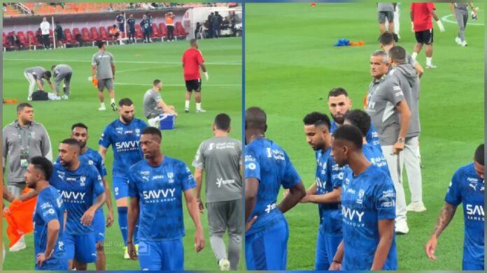 جماهير الأهلي تردد لقب بنزيما قبل قمة الهلال.. فيديو