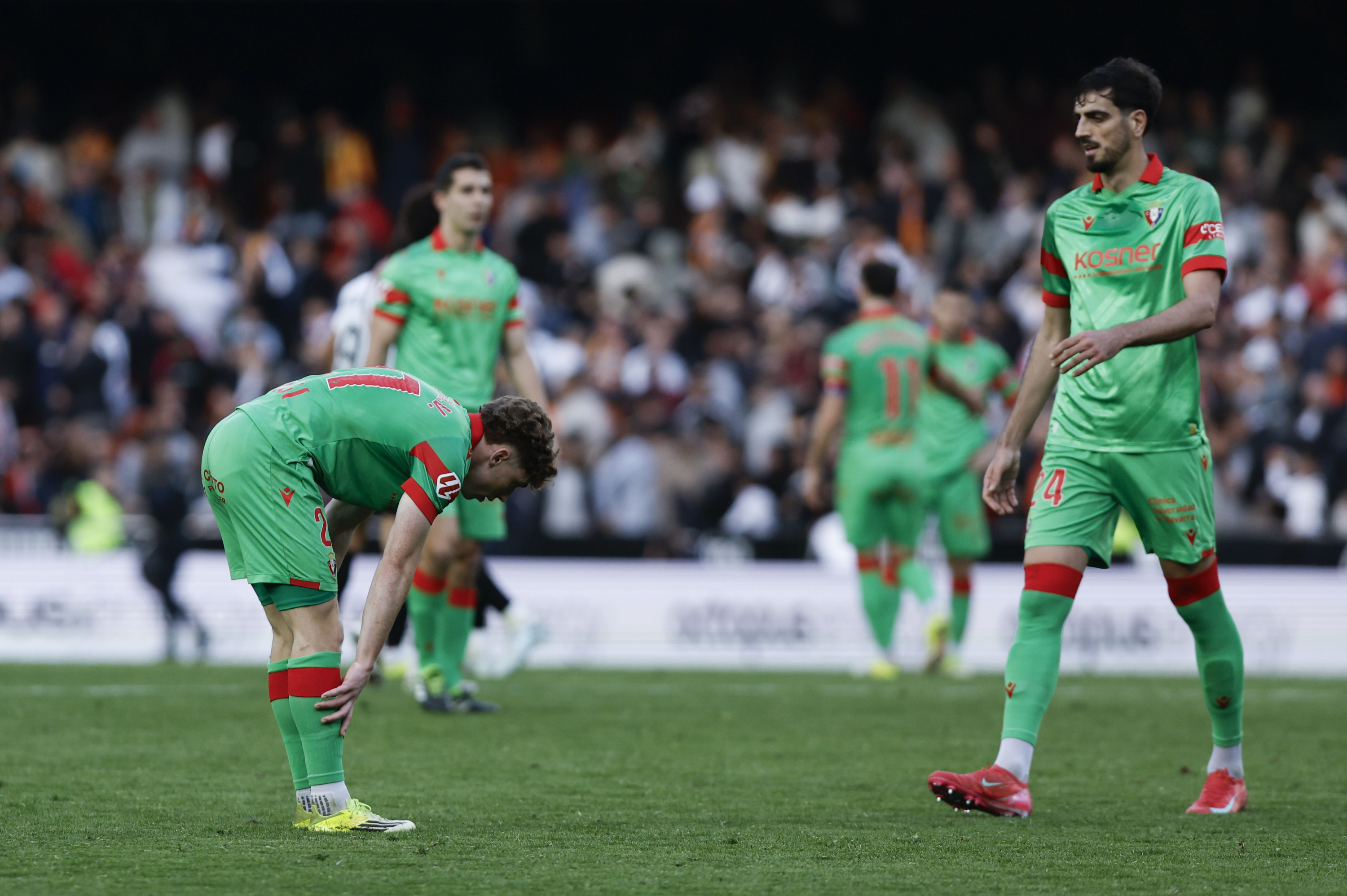 لاعبو أوساسونا بعد نهاية المباراة