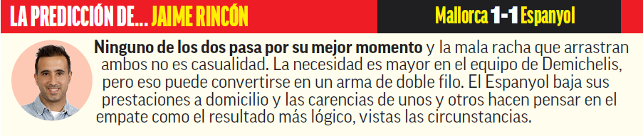 توقعات مباراة مايوركا وإسبانيول