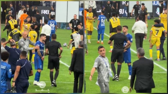 نيفيز يفتح نقاشًا مطولاً مع الحكم بسبب الوقت الضائع.. فيديو