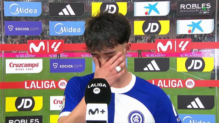 Las lágrimas de Boñar: debut con el Atlético, gol y un cúmulo de emociones