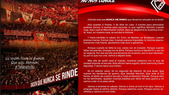 El sevillismo se conjura al rojo para la final ante la Real Sociedad