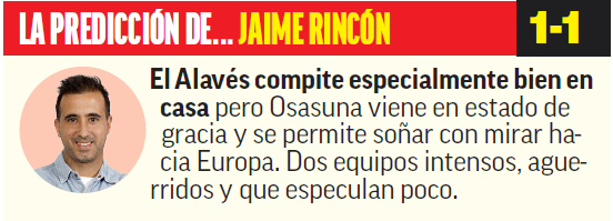 توقعات مباراة ألافيس وأوساسونا