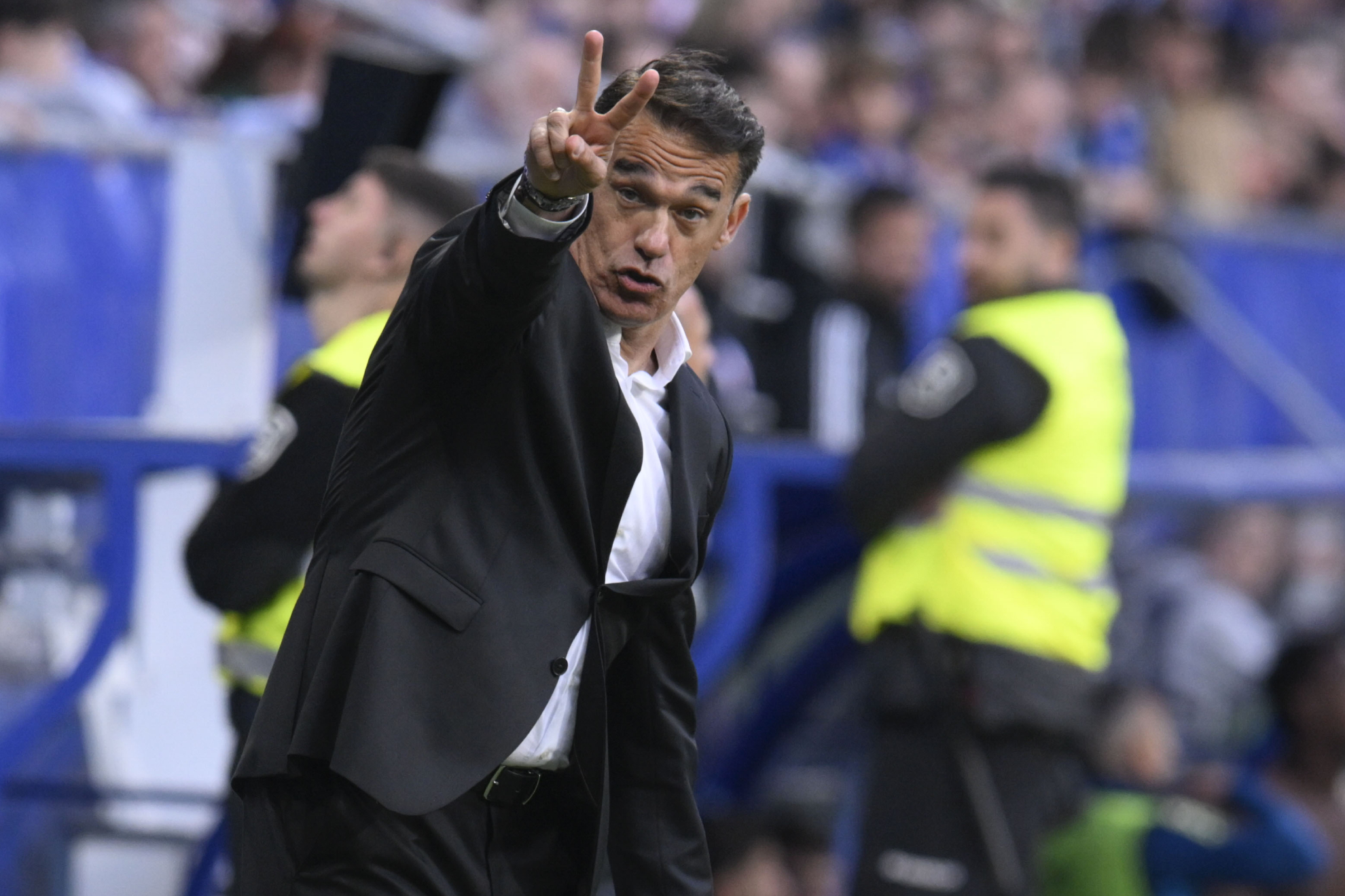 غارسيا بلازا في مباراة إشبيلية ضد أوفييدو