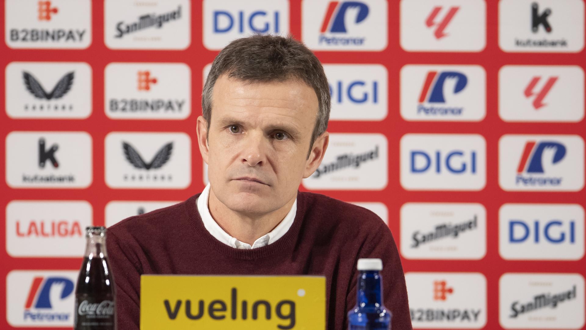 أوريارتي في مؤتمر صحفي في سان ماميس فبراير الماضي