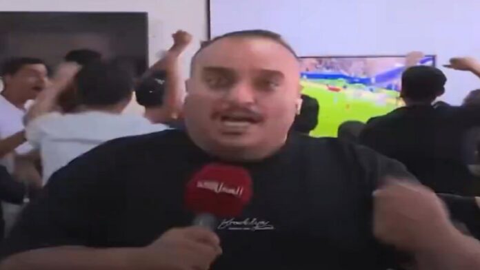 مراسل أردني يقفز فرحا على الهواء لحظة تسجيل هدف منتخب الأردن ضد النمسا.. فيديو