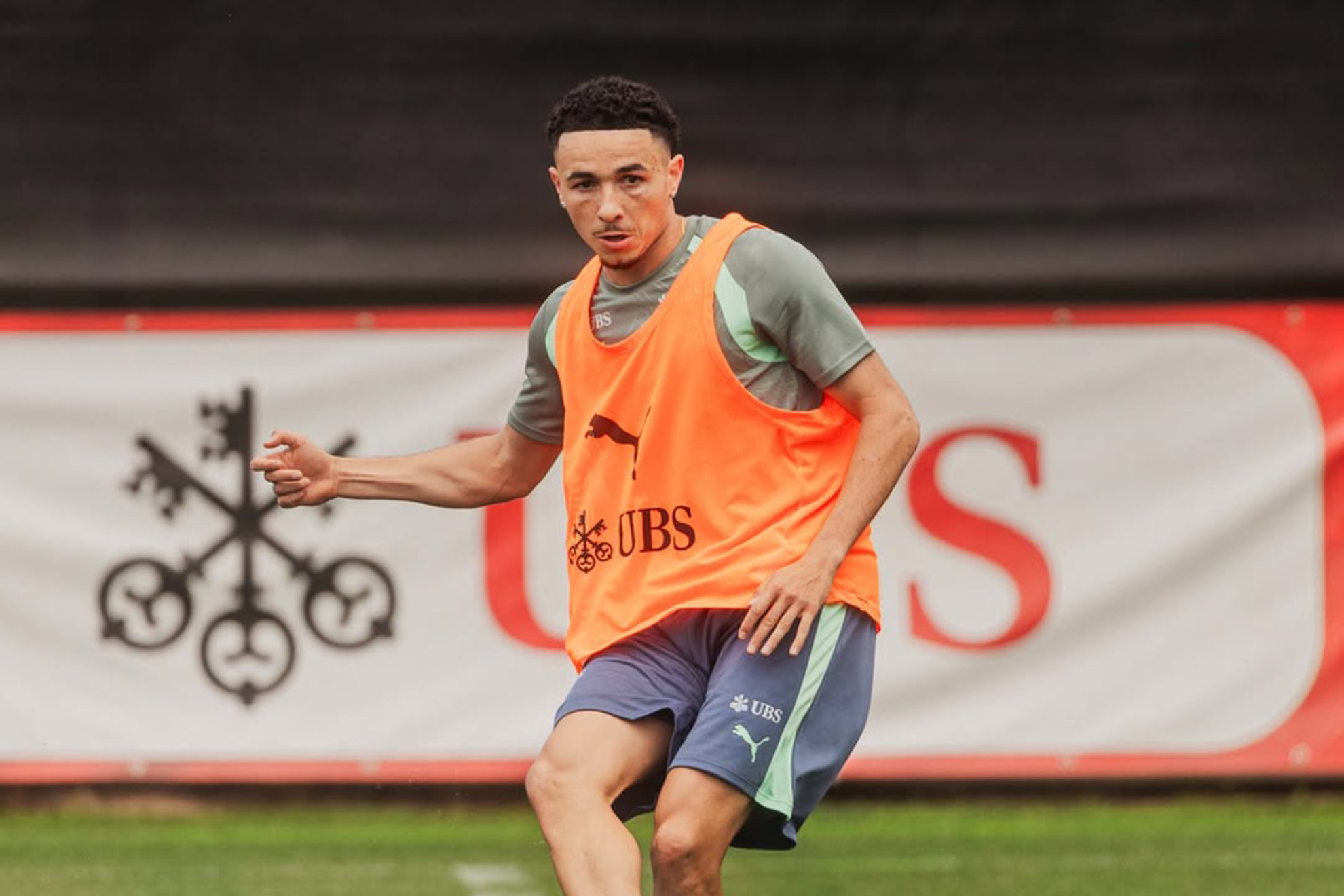 فارغاس خلال تدريب مع منتخب بلاده