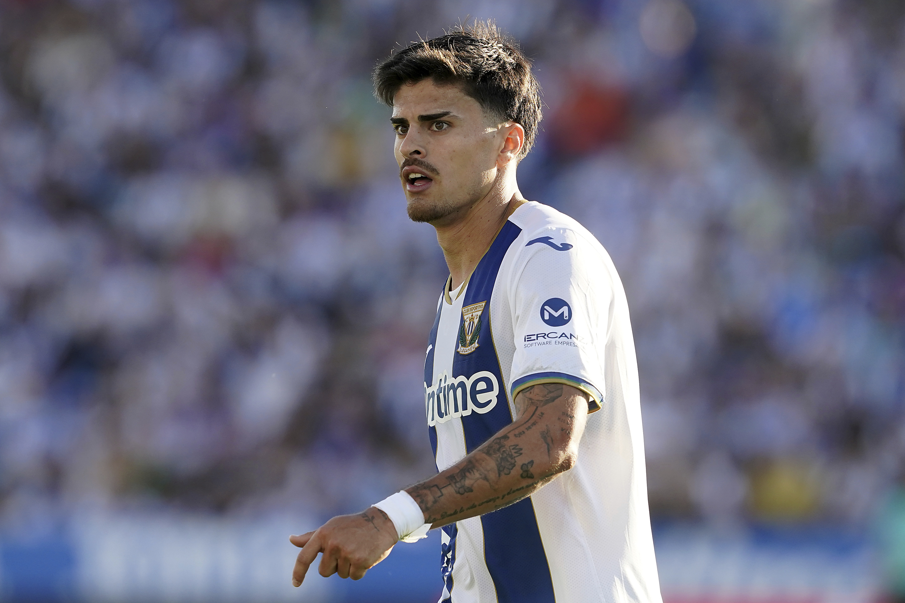 Juan Cruz, en el partido entre el Leganés y el Valladolid.