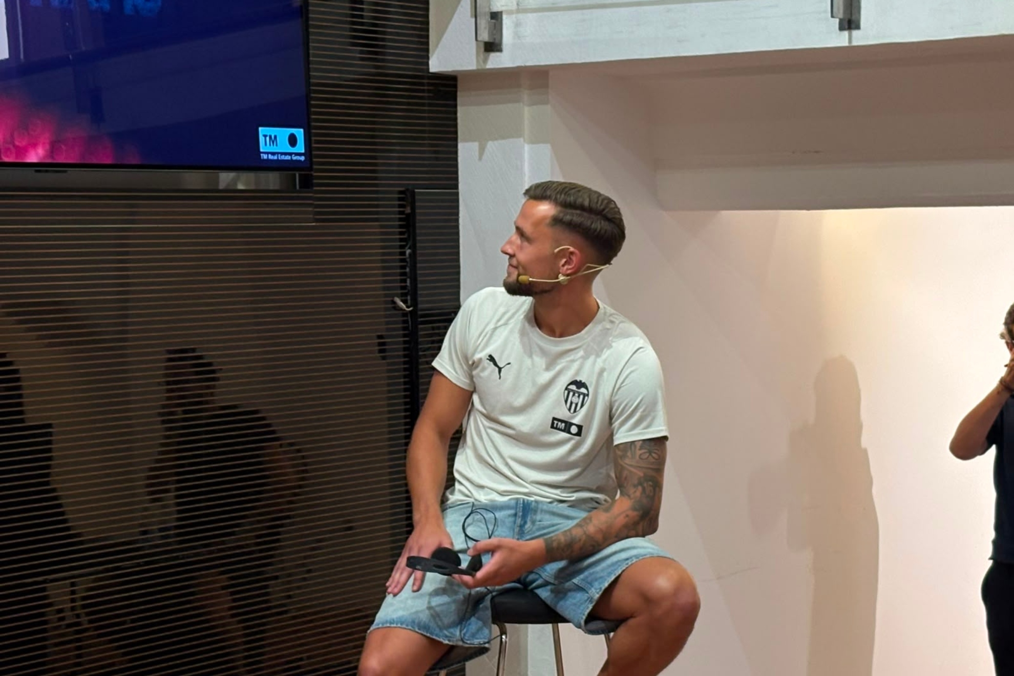 De Haas en su presentación.