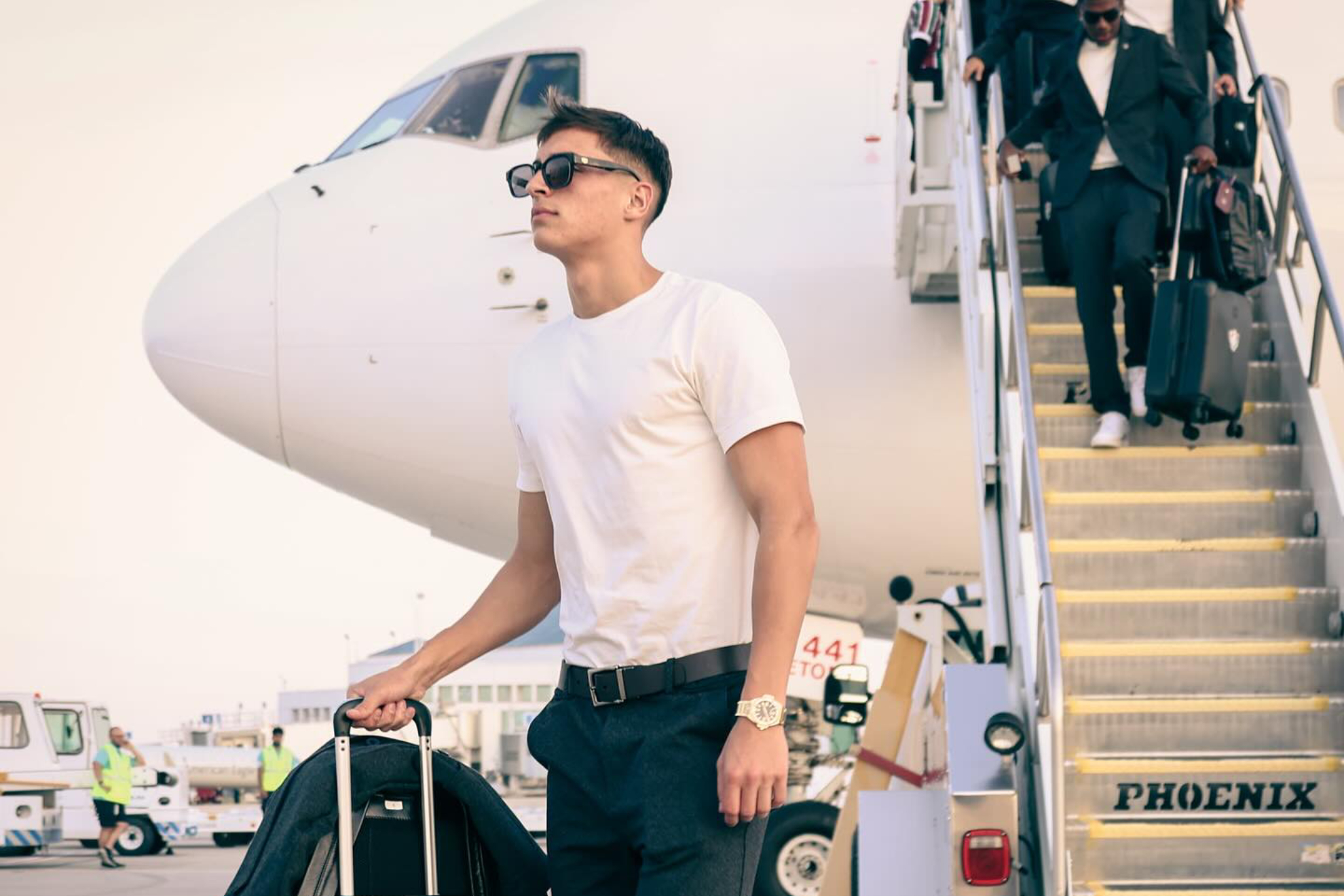 Facundo Bernal, en un viaje con Fluminense
