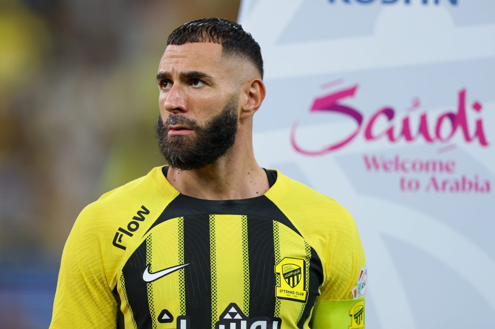 كريم بنزيما لاعب نادي الاتحاد