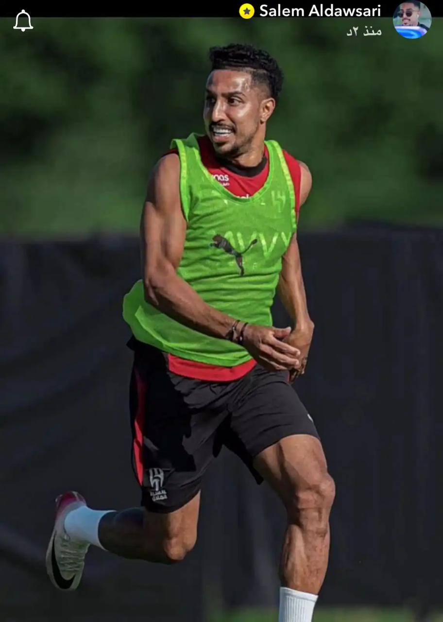 سالم الدوسري في تدريبات الهلال
