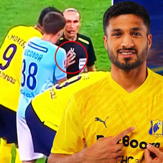 لحظة طرد اللاعب محمد محبي