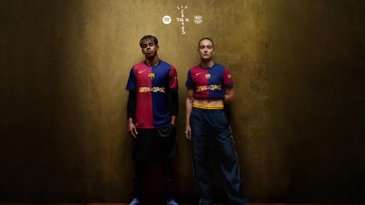 Barcelona sponsored by Travis Scott.