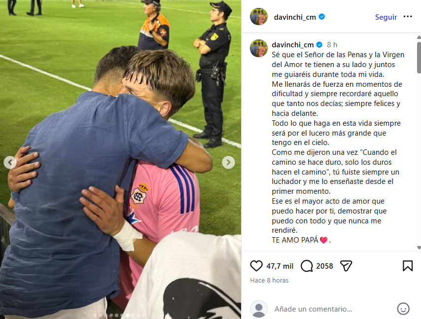 دافينشي يكرم والده على إنستغرام