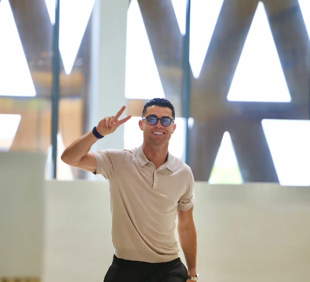 كريستيانو رونالدو في تدريبات نادي النصر