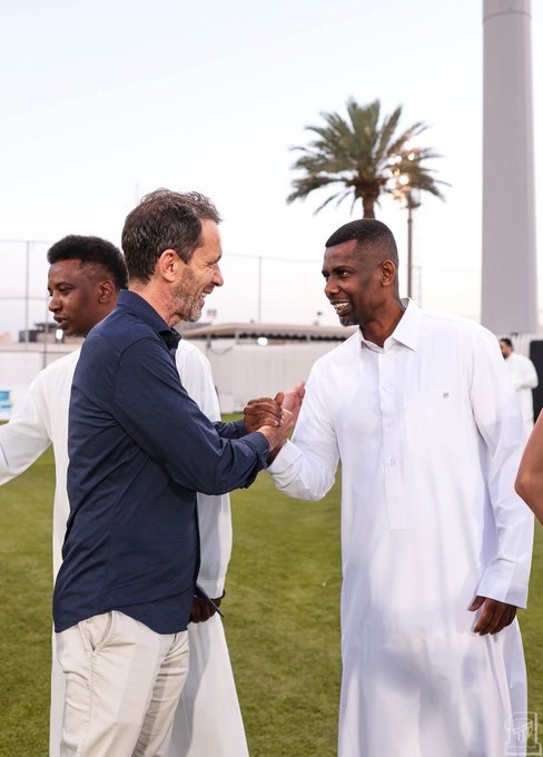 حمد المنتشري خلال التدريب