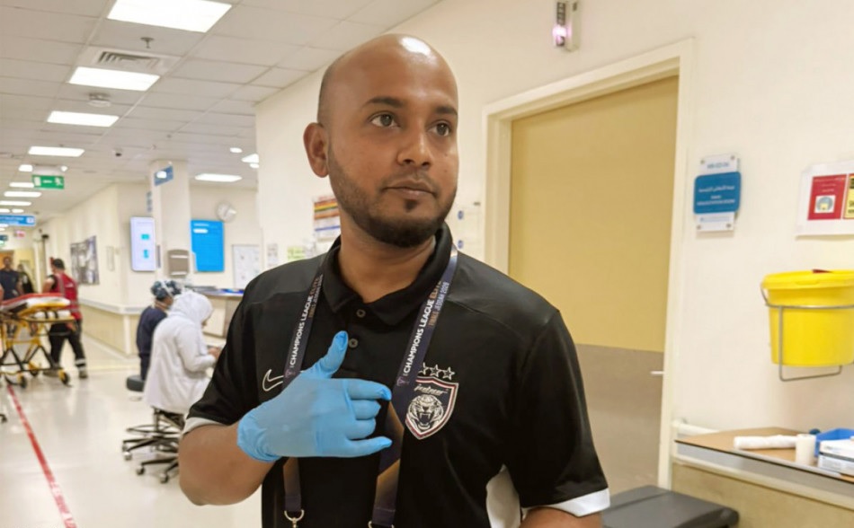 إصابة جايرو دا سيلفا خلال مباراة جوهور دار التعظيم والأهلي