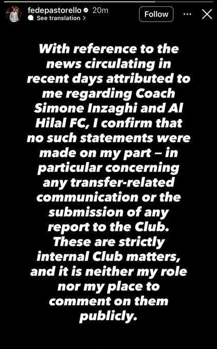 فيديريكو باستوريلو وكيل أعمال مدرب الهلال