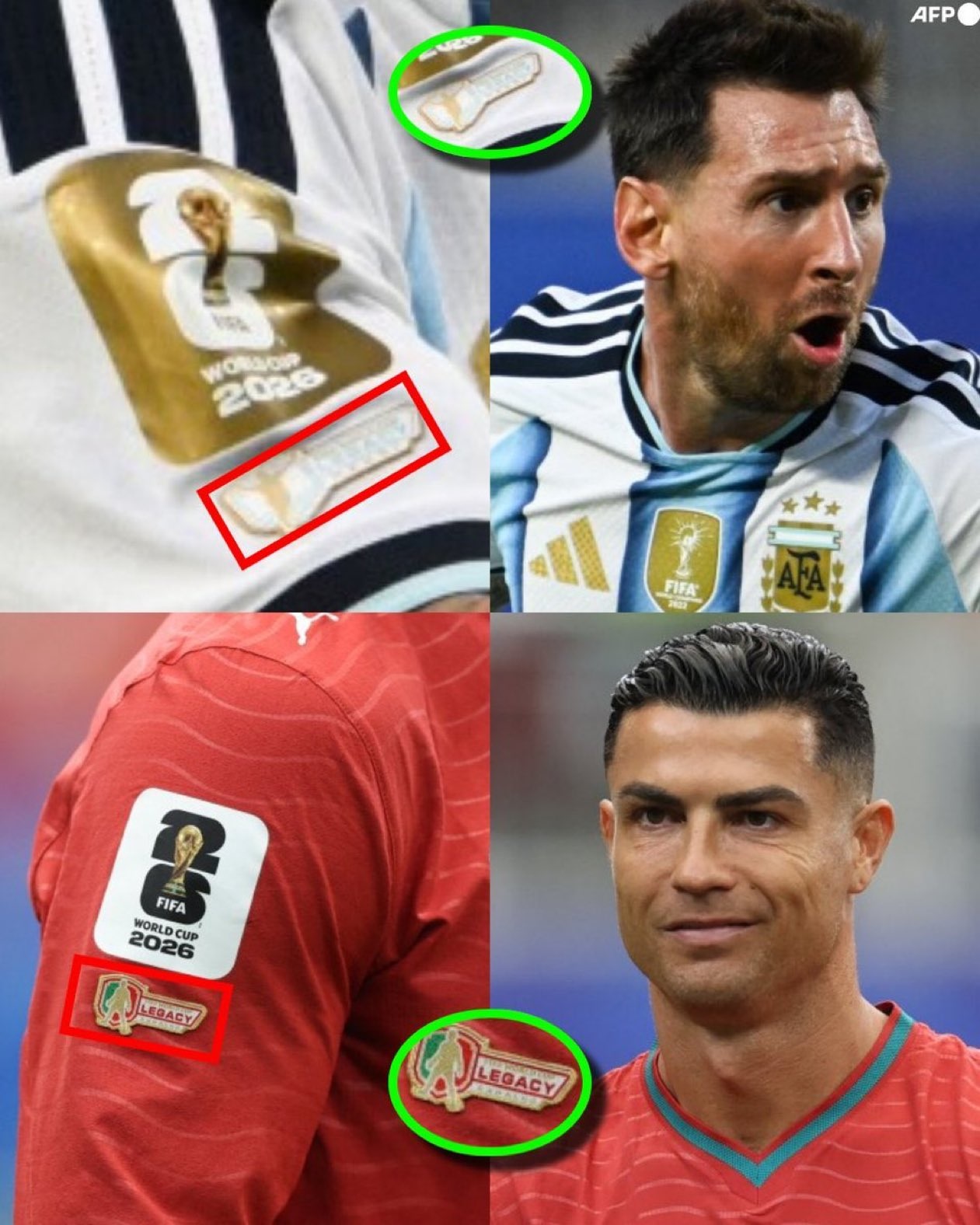ميسي ورونالدو يحملان شارة الإرث في كأس العالم