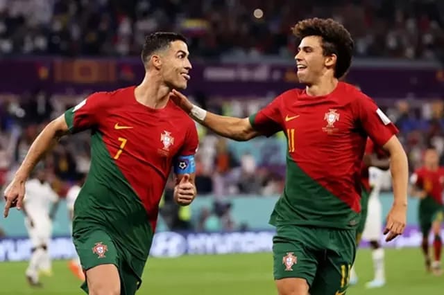 كريستيانو رونالدو في مباراة البرتغال